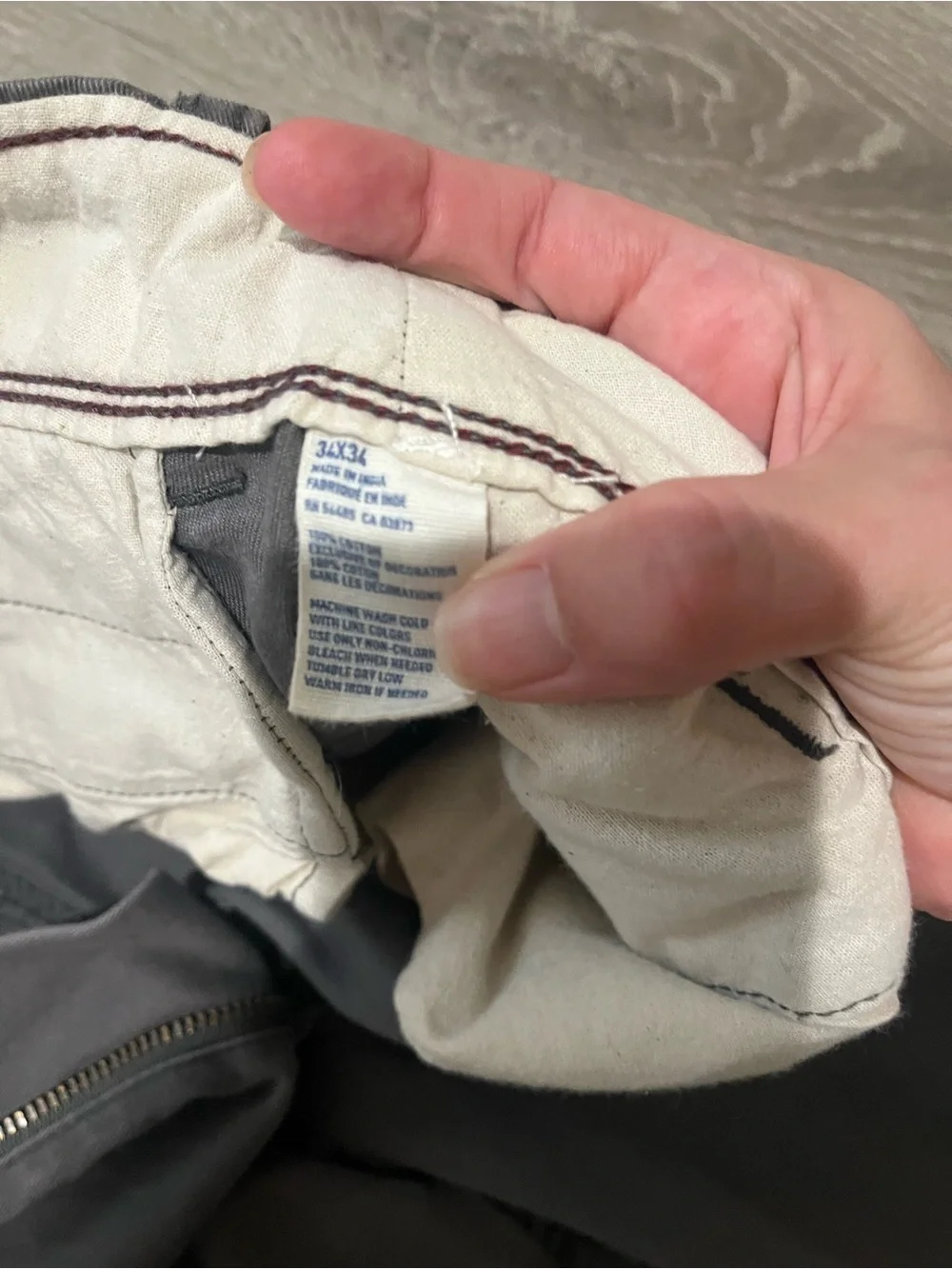 American Eagle Outfitters Men's Charcoal Gray Chino Pants 34x34